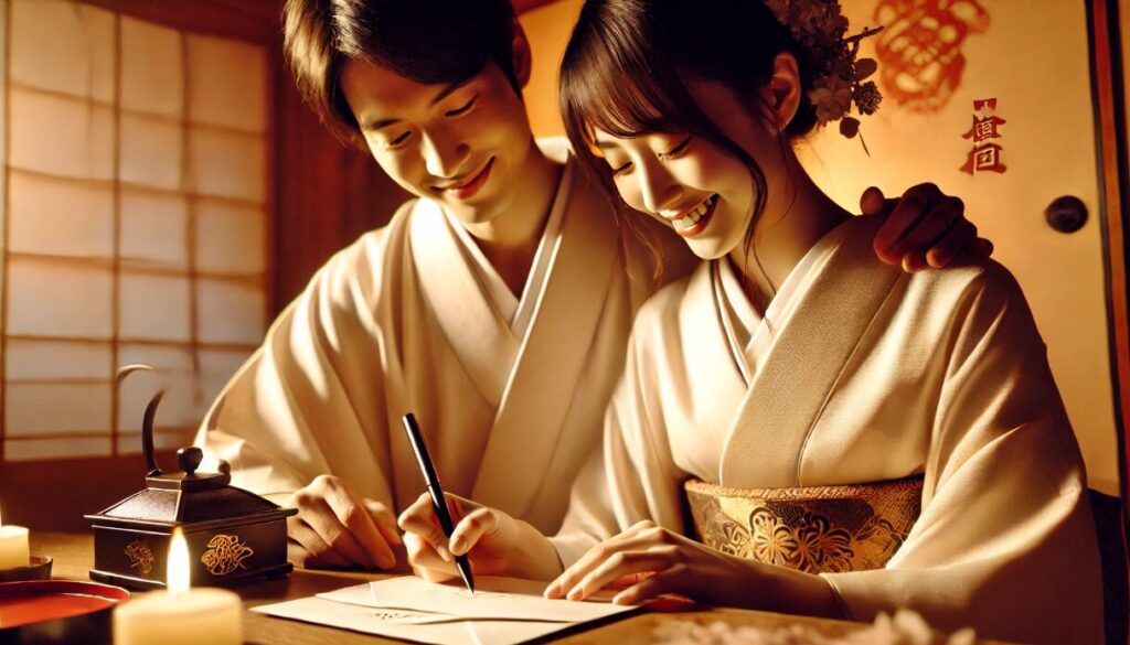 出産祝いの名前の書き方|夫婦連名の場合 見本