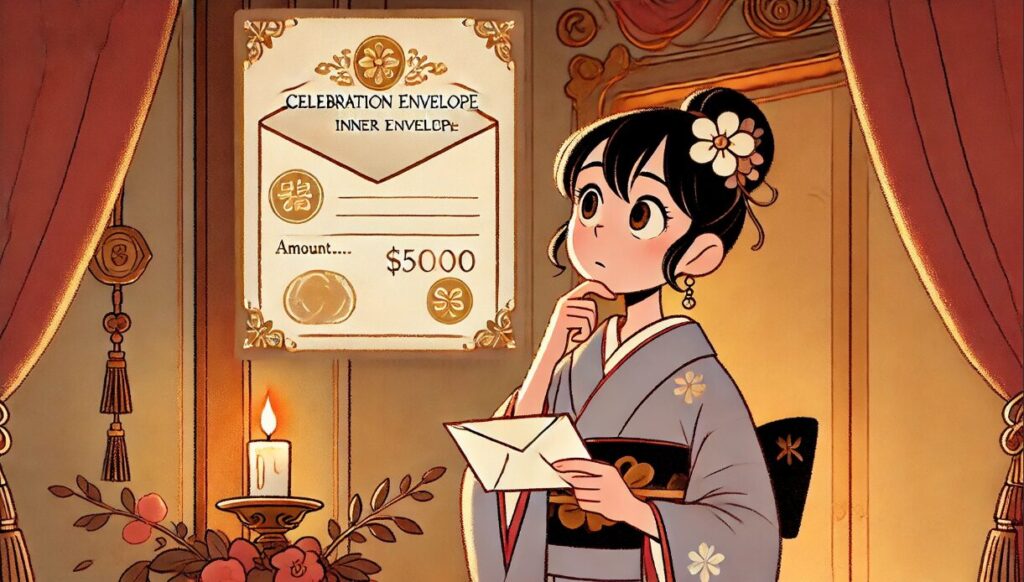 中袋なしの祝儀袋の場合の金額の書き方 出産 祝い