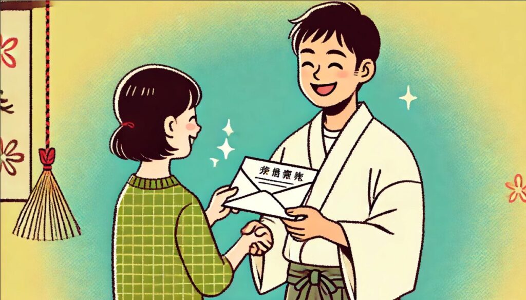 祝儀袋に名前を書かない場合の手渡し方法 出産祝い 水引なし