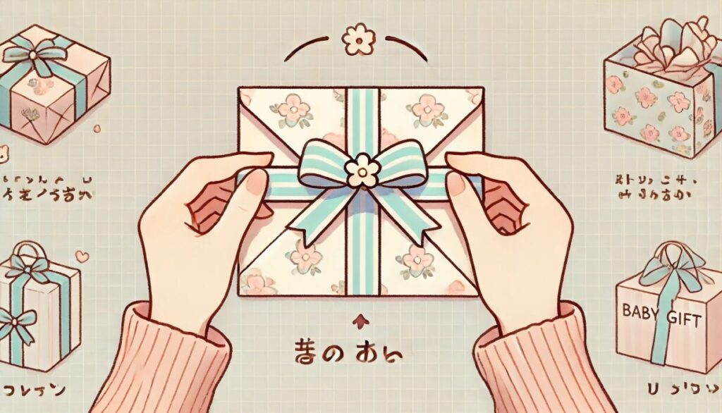 出産祝いの包み方【水引なしの場合】