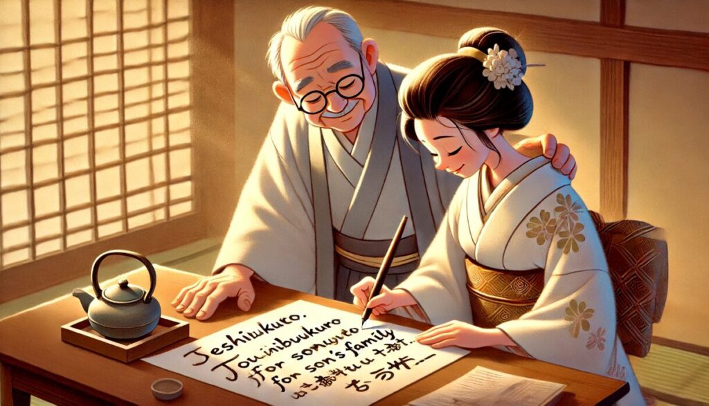 息子夫婦への出産祝いのし袋の書き方