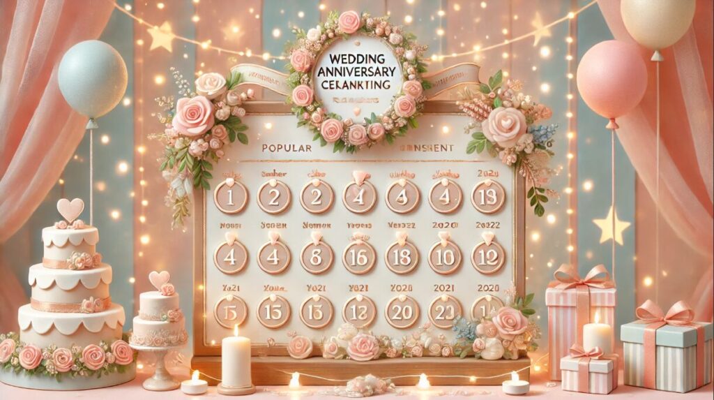 結婚記念日が多い日はいつ?ランキングで解説 いつから