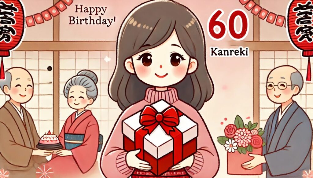 赤いものを取り入れた還暦祝いのプレゼント