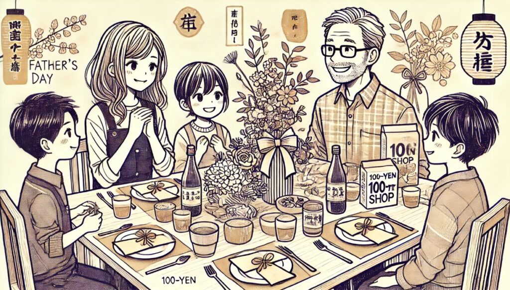 食卓を彩る100均の父の日飾り 父の日 飾り付け 100均