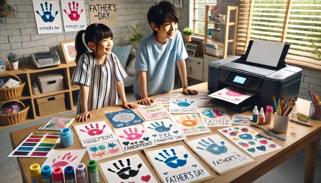 手形アートに使える無料テンプレートまとめ 父の日 手形 アート 兄弟 手作り　テンプレート