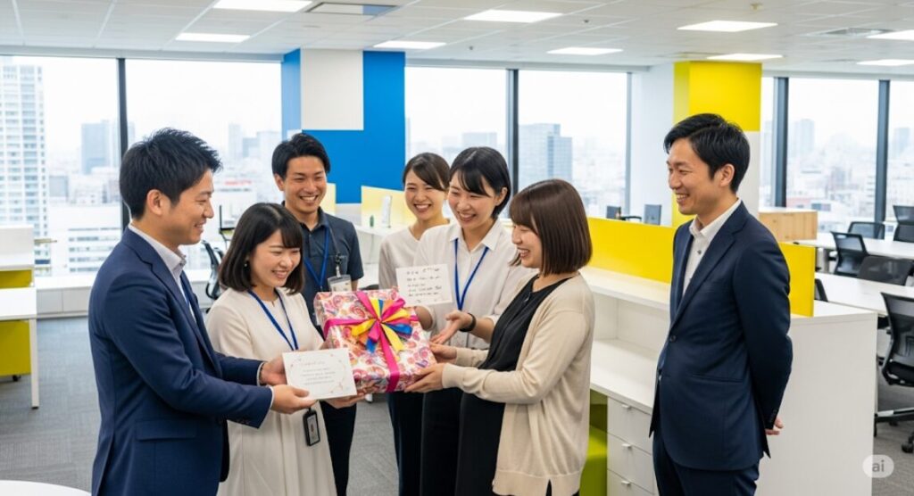 職場のみんなで贈る場合のポイント 産休に入る人へプチギフト