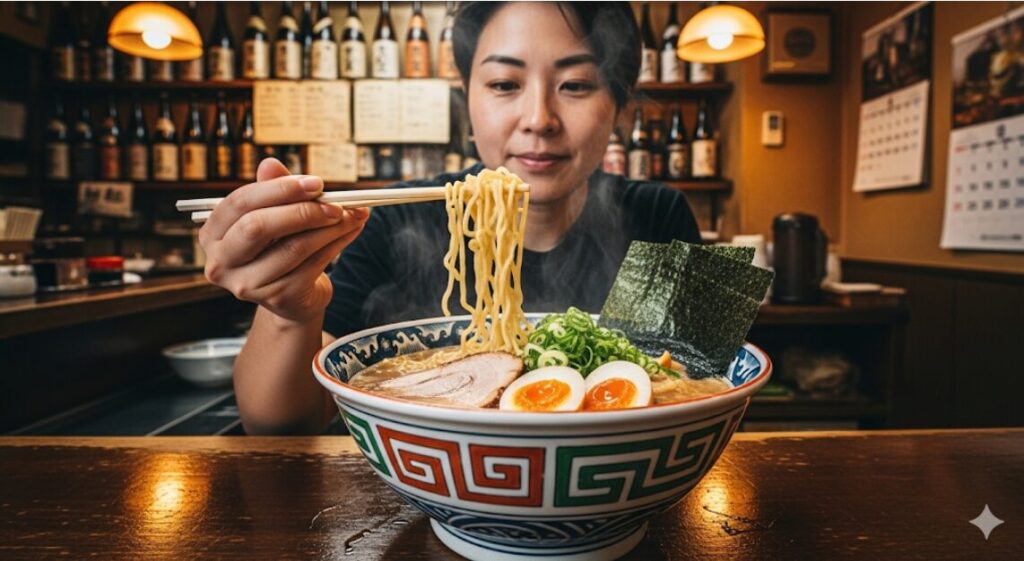 懐かしい魅力があるレトロなデザインの丼 お洒落なラーメン屋で出てくる皿