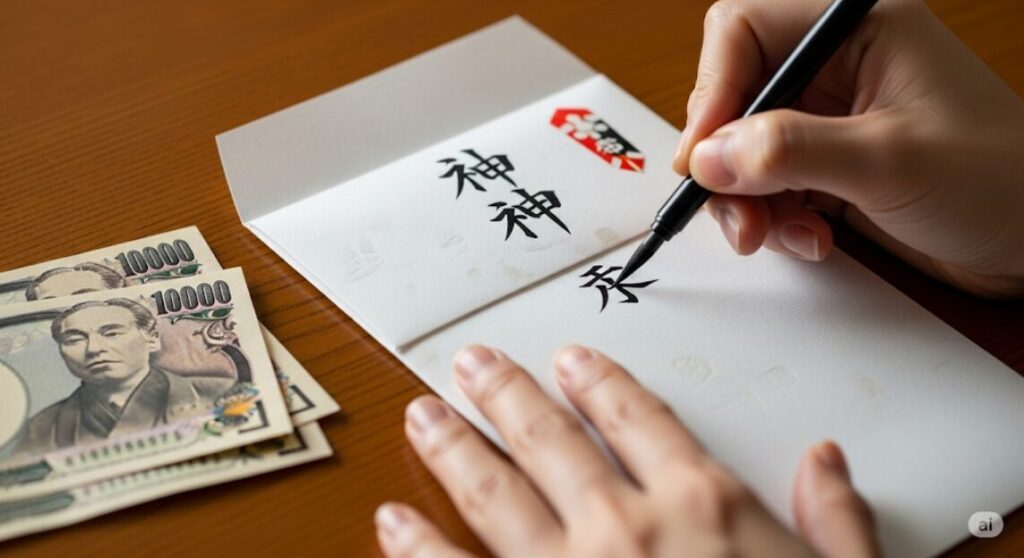 餞別で中袋なしの場合の金額の書き方 お餞別 書き方 見本