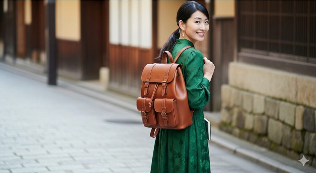 上品なコーデに合う本革レザーリュック 大人女性 リュック軽い小さめブランド