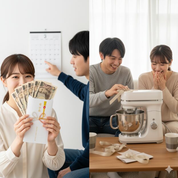 現金とプレゼントはどっちがいい？ 結婚祝い ご祝儀とは別にプレゼント