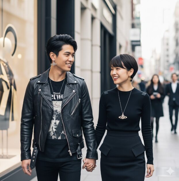 ヴィヴィアンのピアスでお揃いコーデを楽しむ ピアス お揃い 男女 ブランド