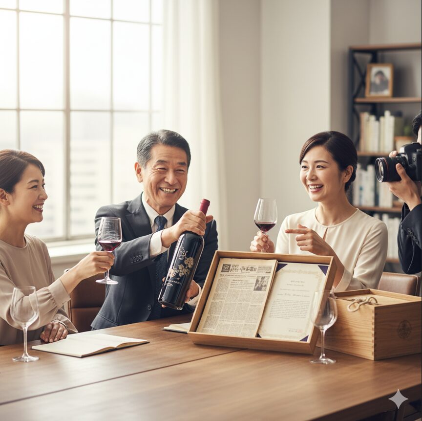 退職祝いに喜ばれる名入れワイン ギフト
