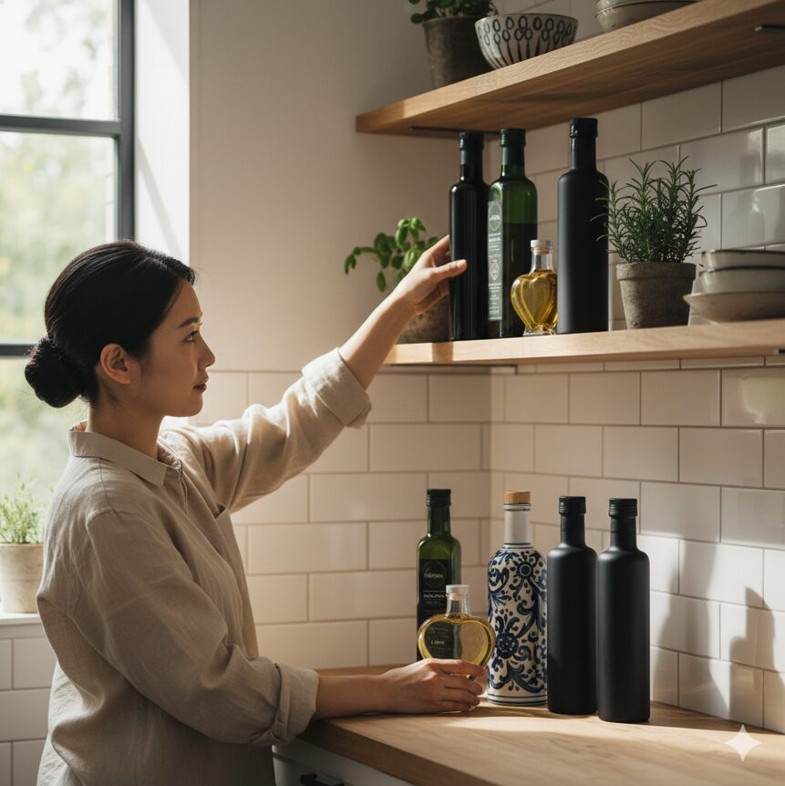 おしゃれなボトルは視覚でも楽しむ　オリーブオイル ギフト