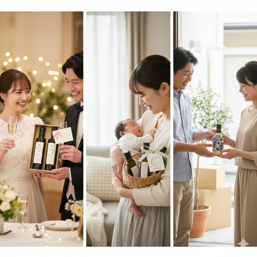 シーンで贈るオリーブオイルのギフト　オリーブオイル ギフト