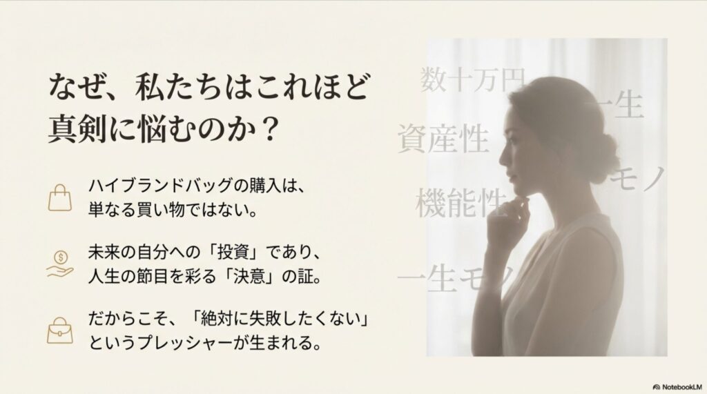 ハイブランドバッグ購入は未来への投資であり人生の節目を彩る決意の証