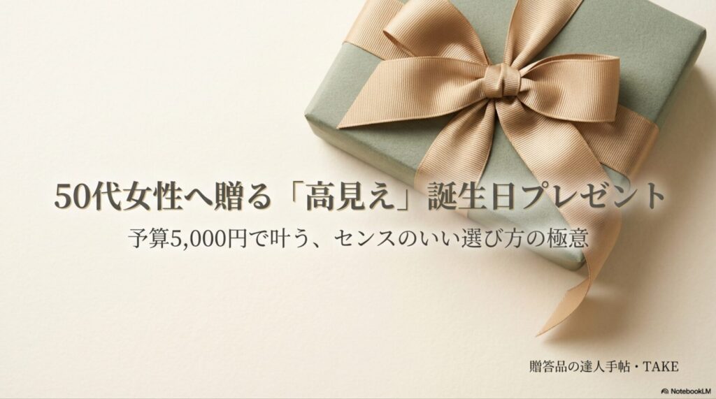 50代女性への誕生日プレゼント予算5000円で叶うセンスのいい選び方の極意