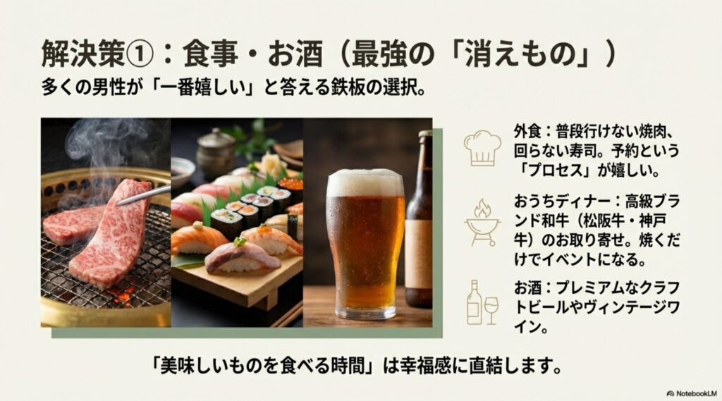 男性が一番喜ぶ食事のプレゼント：焼肉、寿司、高級肉のお取り寄せとクラフトビール