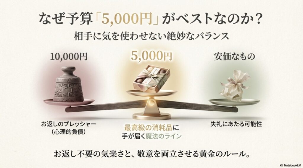 50代女性へのギフトで予算5000円がお返し不要で相手に気を使わせない理由