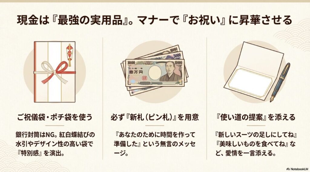 現金を贈る際のご祝儀袋・新札の準備と使い道の提案