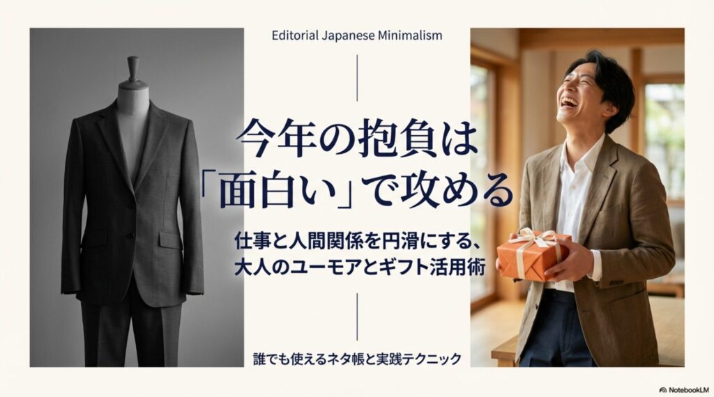 今年の抱負は面白いネタで攻める!仕事と人間関係を円滑にする大人のユーモアとギフト活用術