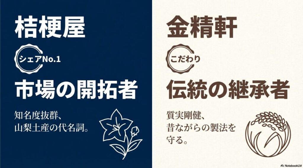 桔梗屋のシェアNo.1と金精軒のこだわり製法の違い