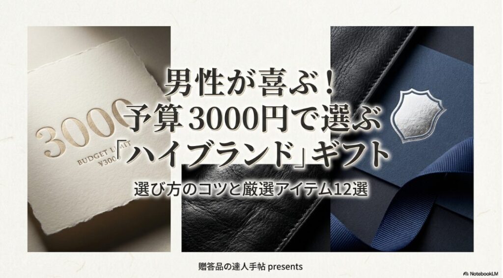 予算3000円で選ぶ男性が喜ぶハイブランドギフトの選び方と厳選アイテム12選の表紙スライド