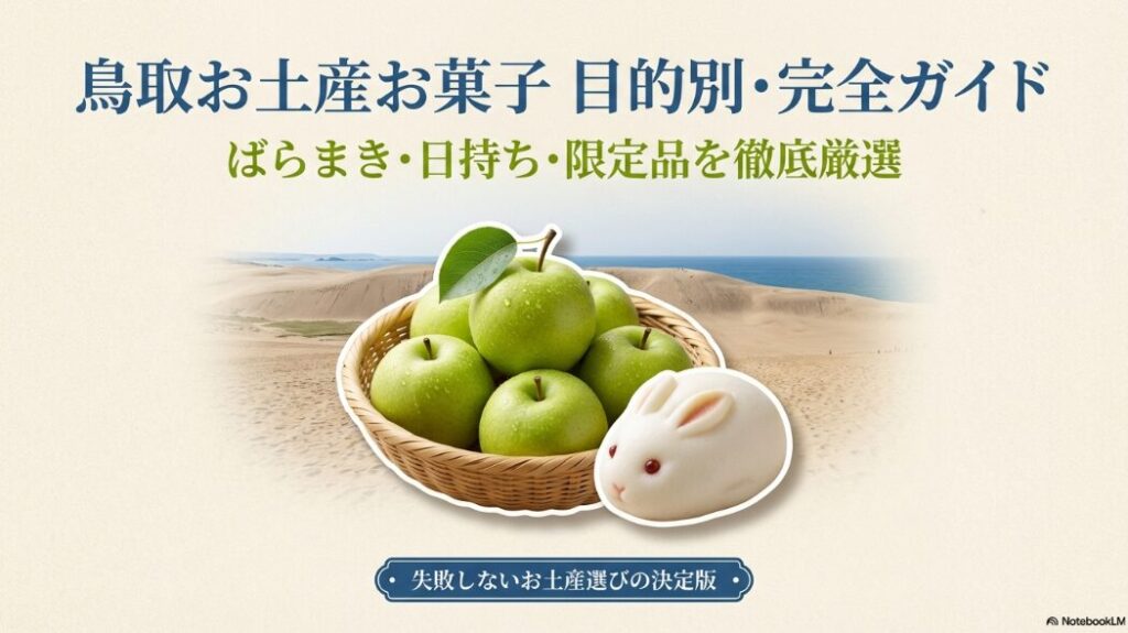 鳥取お土産お菓子 目的別・完全ガイドの表紙スライド