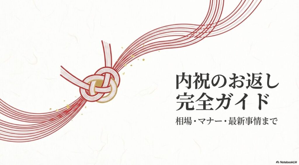 内祝のお返し 完全ガイド：相場・マナー・最新事情までを解説するスライド資料の表紙 。