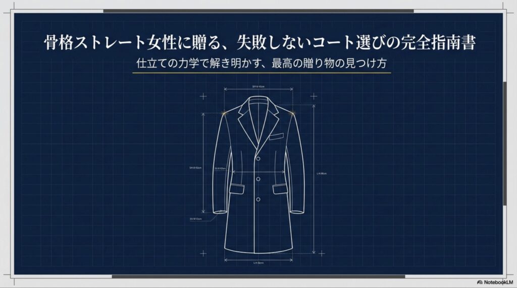 上重心でバスト位置が高く、体に厚みがある骨格ストレートタイプの体型図解。
