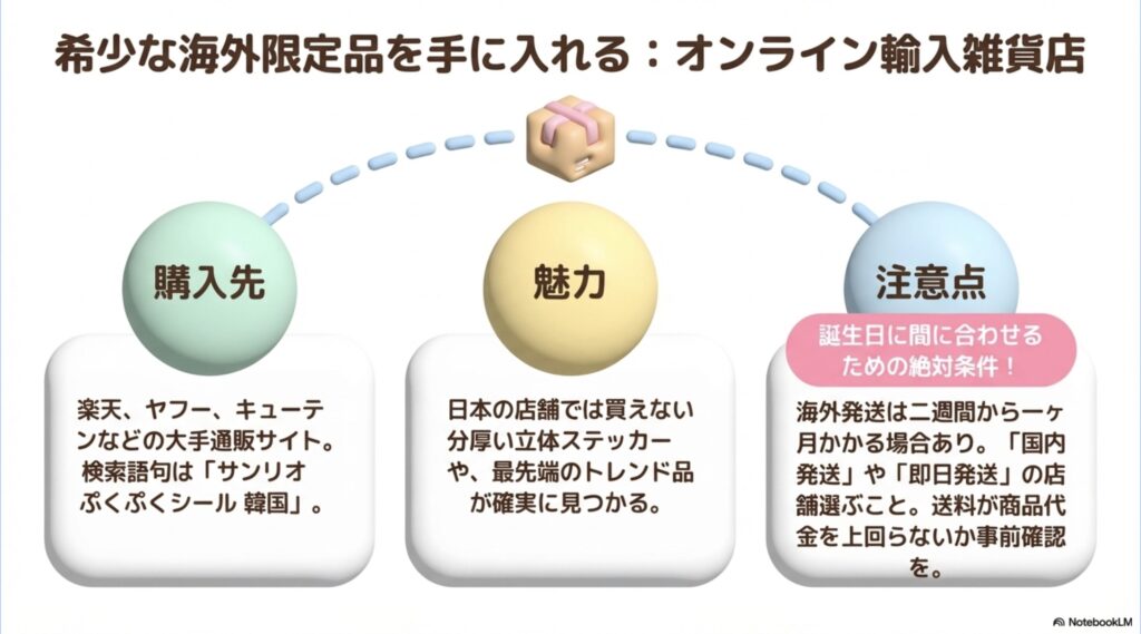 楽天・ヤフー・Qoo10での検索語句と、海外発送の期間に関する注意点のまとめ