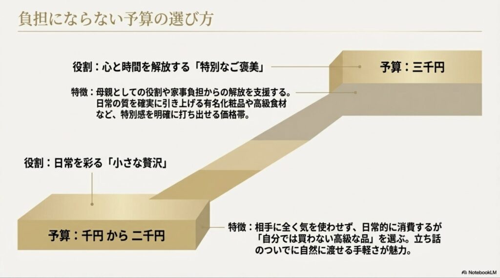 負担にならない予算の選び方。千円から二千円は日常を彩る小さな贅沢、三千円は心と時間を解放する特別なご褒美