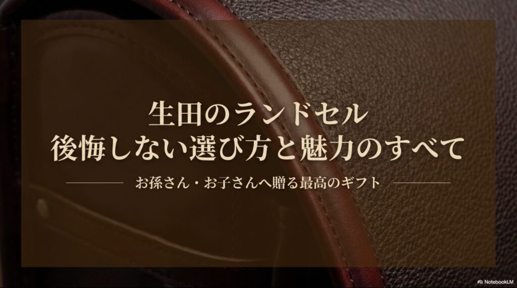 生田のランドセルが選ばれ続ける理由。職人技と耐久性、負担を減らす独自の背負い心地、家族で楽しめる特注仕様と手厚い保証について。