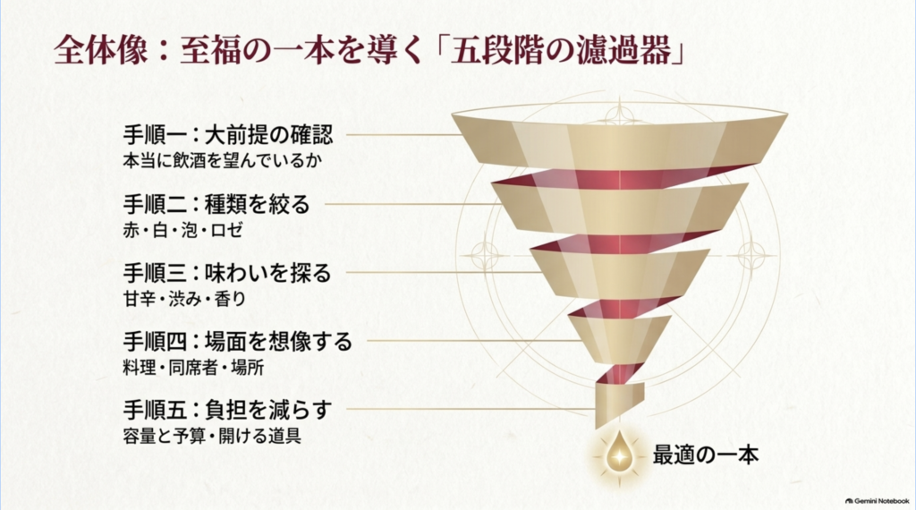 飲酒確認から種類、味わい、場面、容量と予算までワインギフトを選ぶ5つの手順
